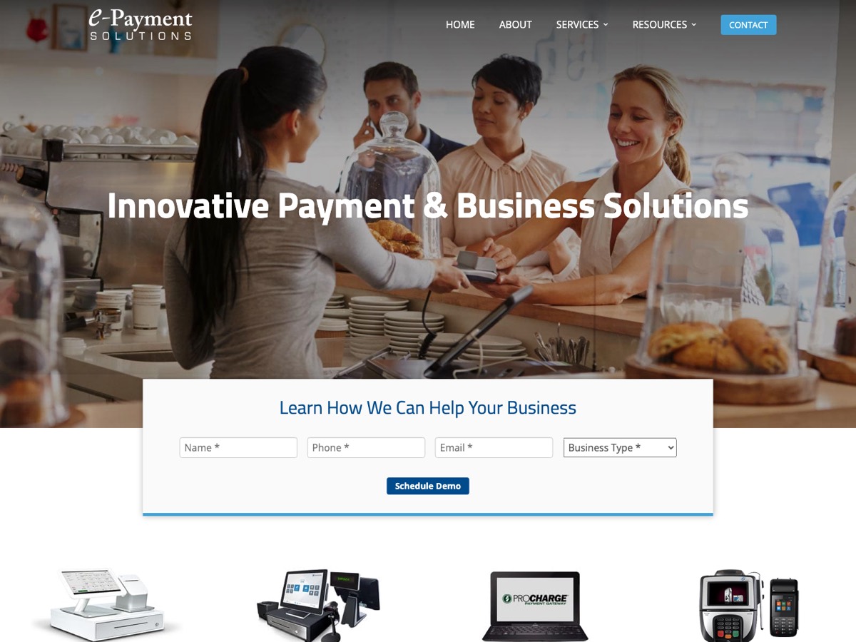 E-Payment Solutions website